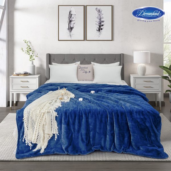 Chăn Lông Chồn Xuất Khẩu Mỹ - Dark Blue Color