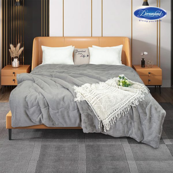 Chăn Lông Chồn Xuất Khẩu Mỹ - Gray Color